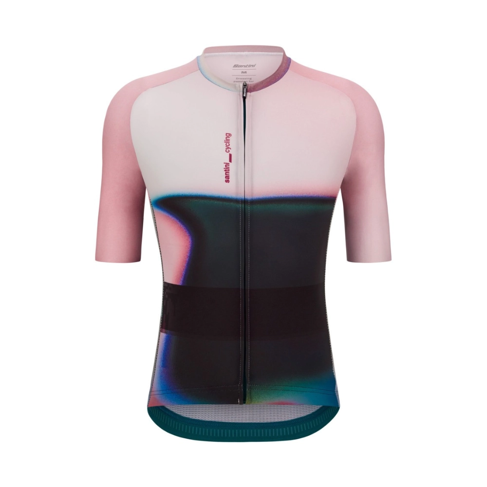 Camisa Ciclismo Unissex Luce Santini Preto / Rosa