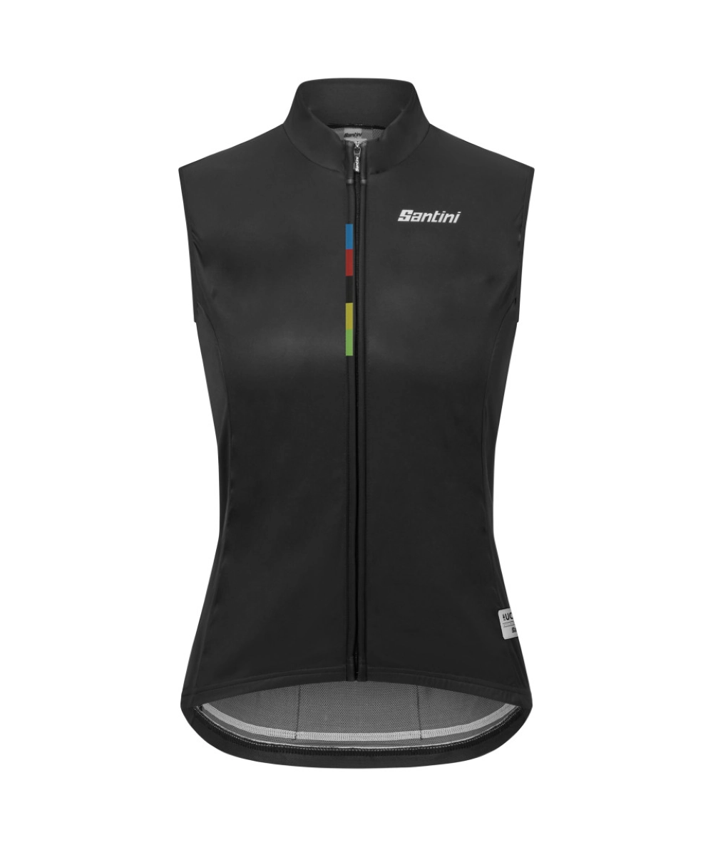 Colete Unissex UCI Rainbow Packable Preto Santini Preto