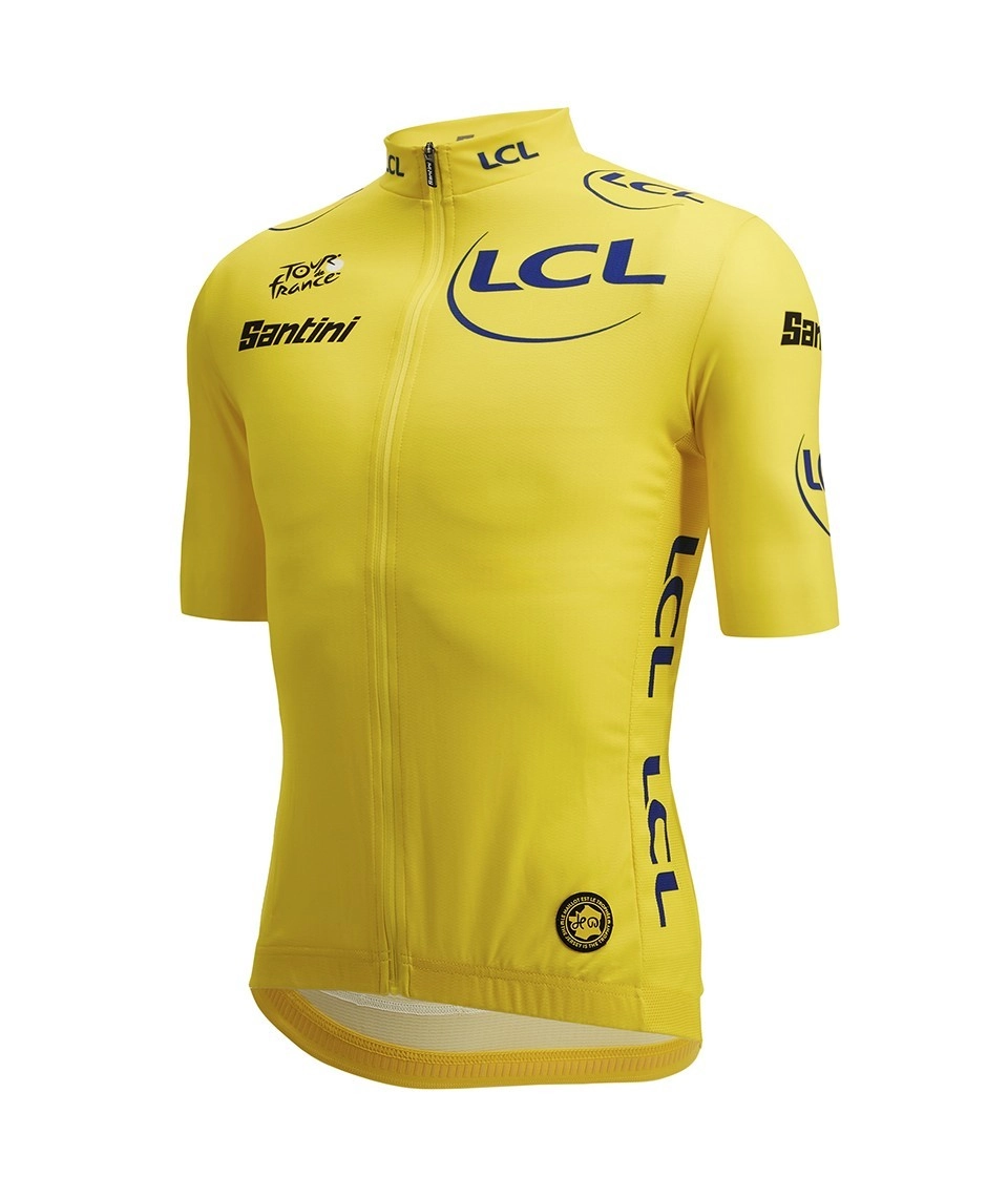 Camisa Ciclismo Masculino Fan Line Tour de France Leader Oficial Amarelo Santini Amarelo