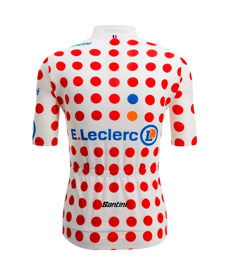 Miniatura 3.0 de Camisa Ciclismo Masculino King of the Mountain Tour de France Branco Santini