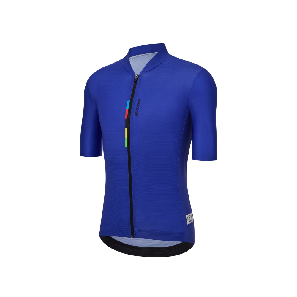 Camisa Ciclismo Masculino UCI World Champion Santini Azul