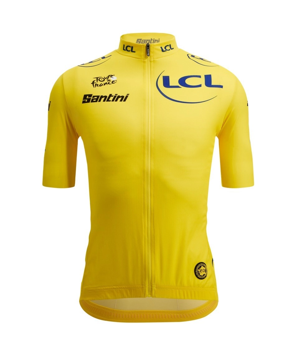 Camisa Ciclismo Masculino Fan Line Tour de France Leader Oficial Amarelo Santini Amarelo