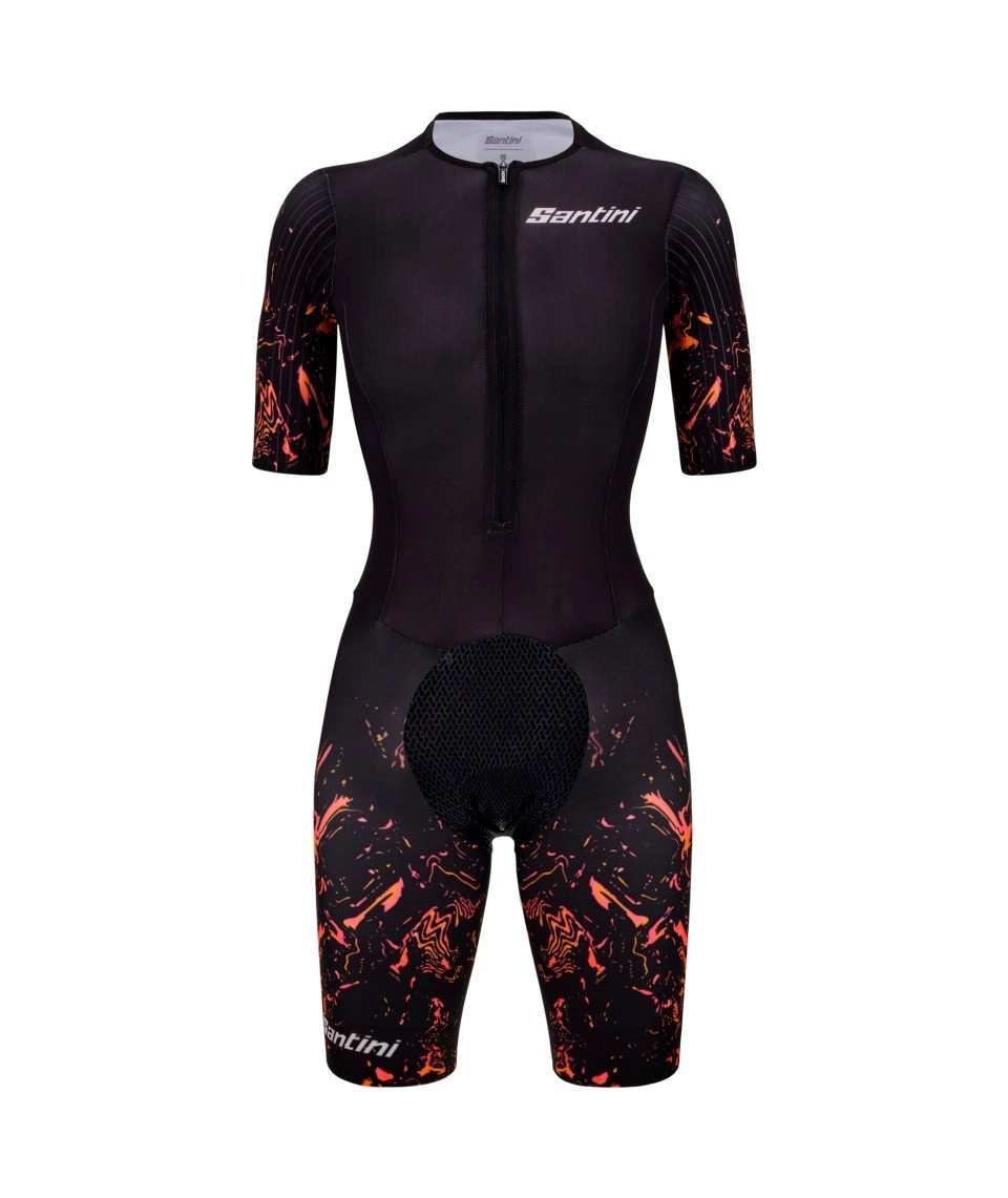 Miniatura 1.0 de Macaquinho Feminino Viper 2.0 Trisuit Laranja Santini