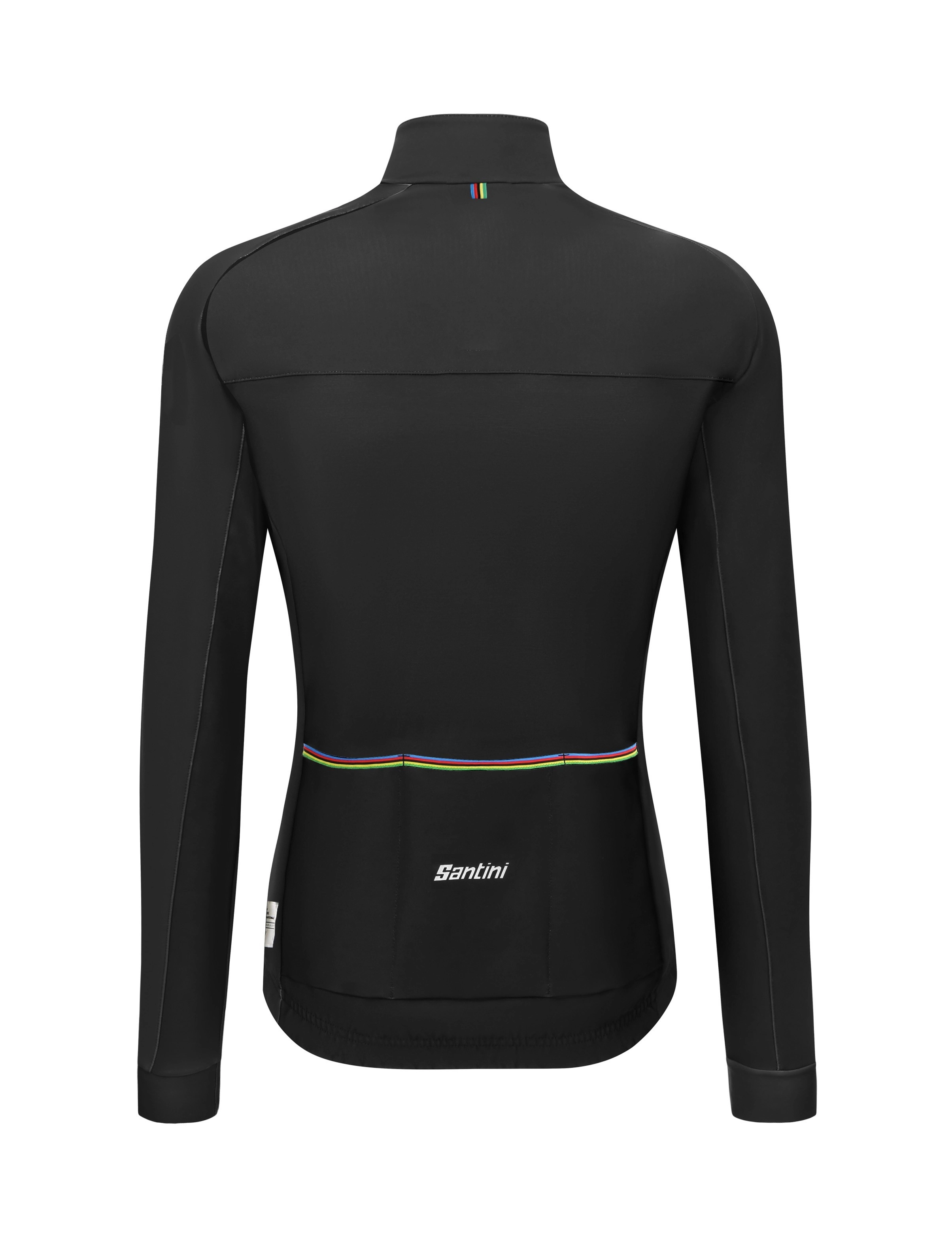 Miniatura 2.0 de Jaqueta Ciclismo Unissex UCI Rainbow Winter Preto Santini