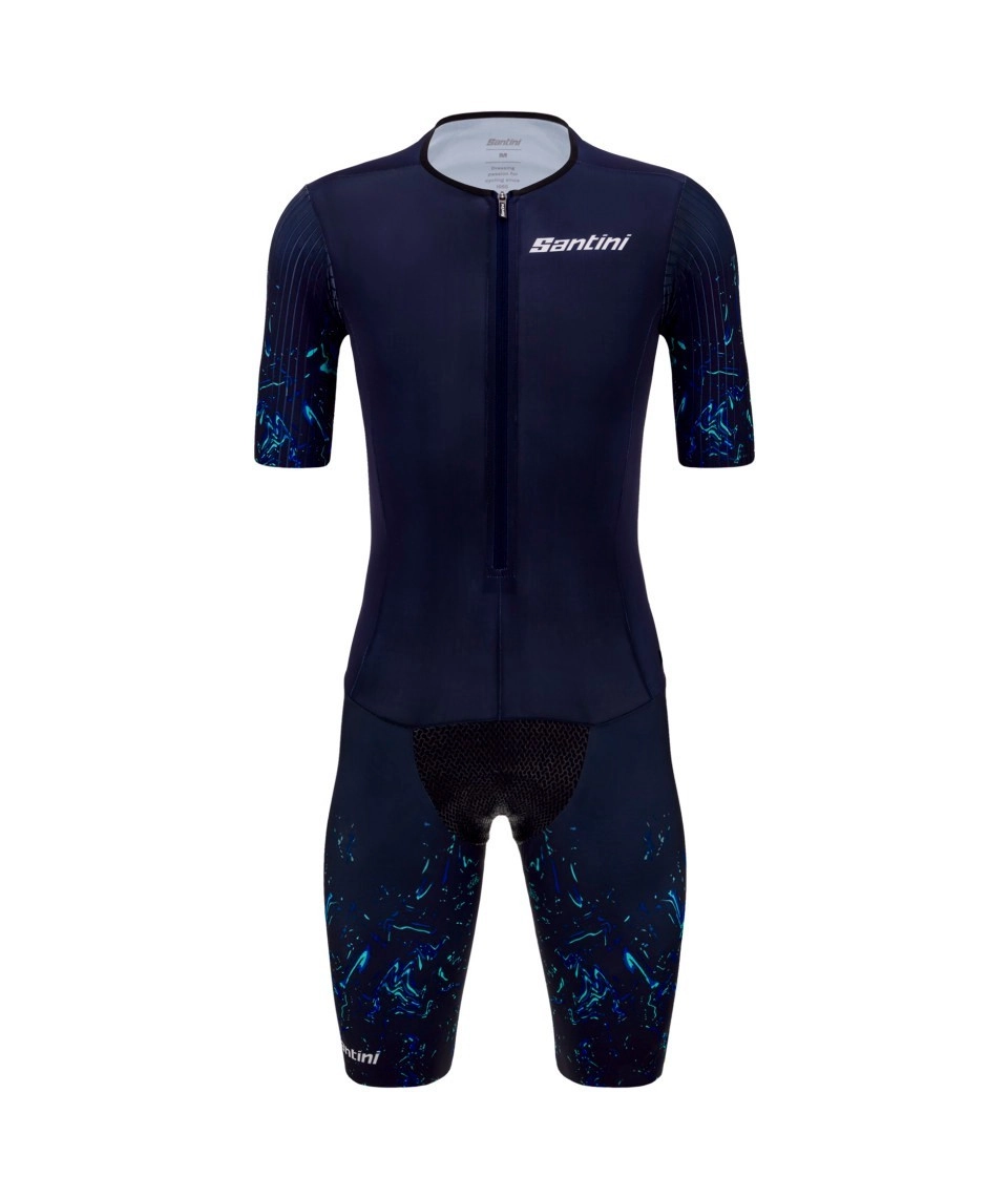 Miniatura 1.0 de Macaquinho Masculino Viper 2.0 Trisuit Azul Santini