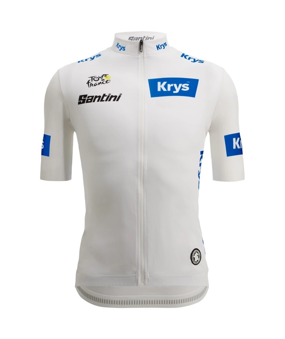 Camisa Ciclismo Masculino Best Young Rider Tour de France Branco Santini Branco