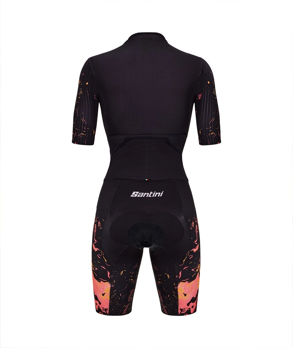 Miniatura 3.0 de Macaquinho Feminino Viper 2.0 Trisuit Laranja Santini