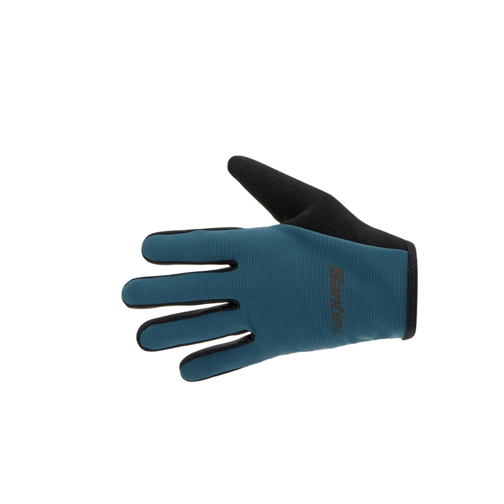 Miniatura 1.0 de Luvas Ciclismo Unissex Inverno Gravel Azul Santini