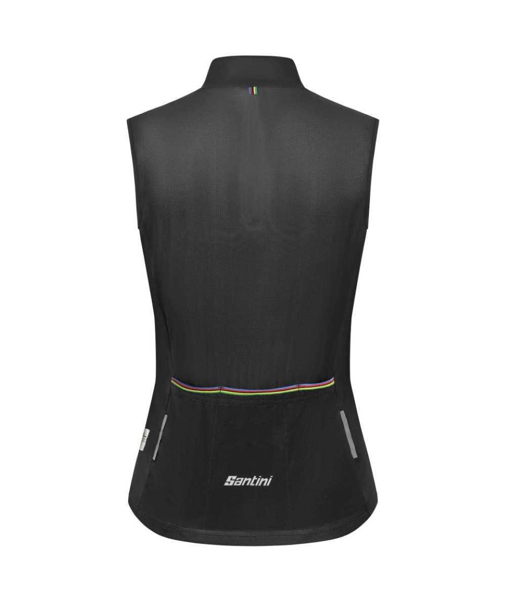 Colete Unissex UCI Rainbow Packable Preto Santini Preto