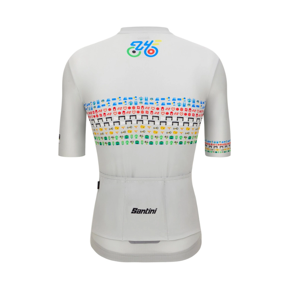 Miniatura 3.0 de Camisa Ciclismo Unissex World Road Zurich Cinza Santini