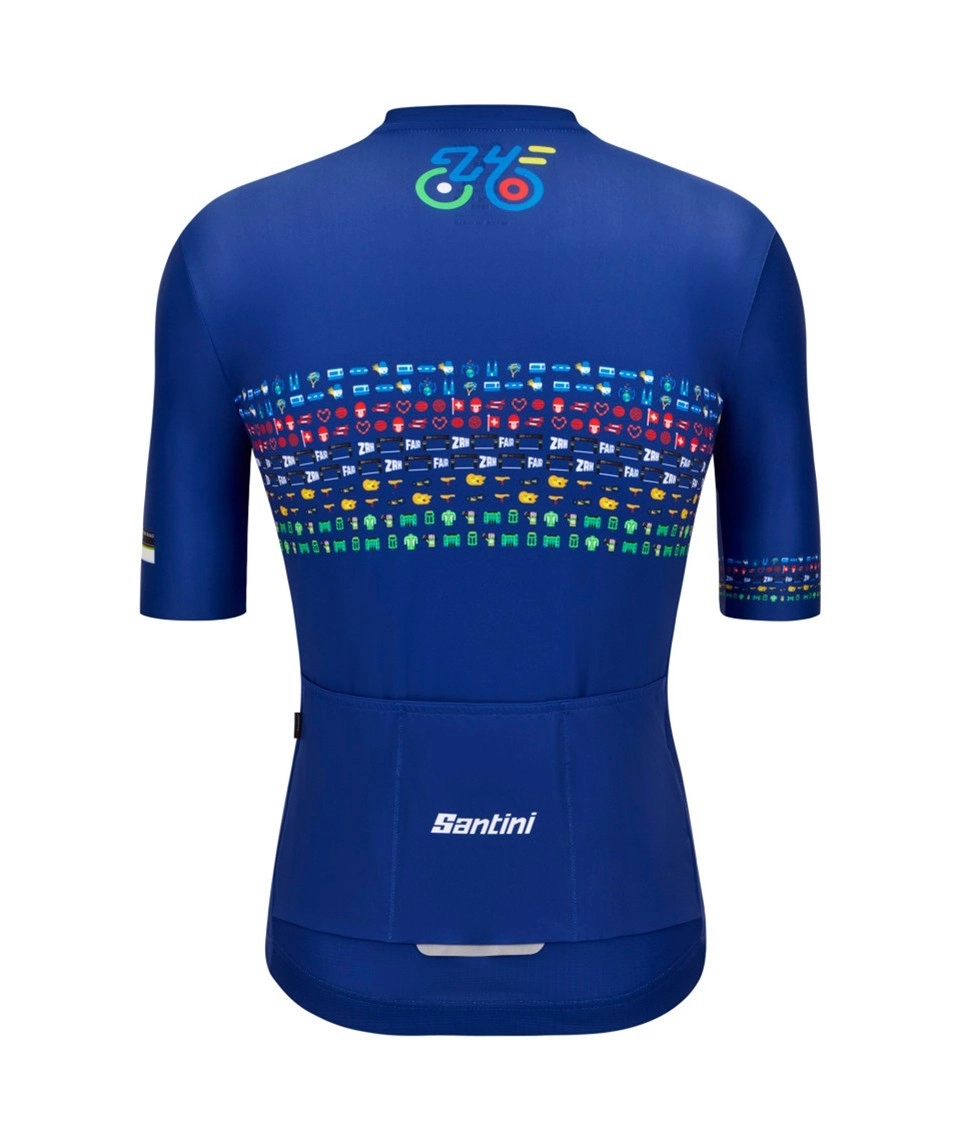 Miniatura 3.0 de Camisa Ciclismo Unissex World Road Zurich Azul Santini