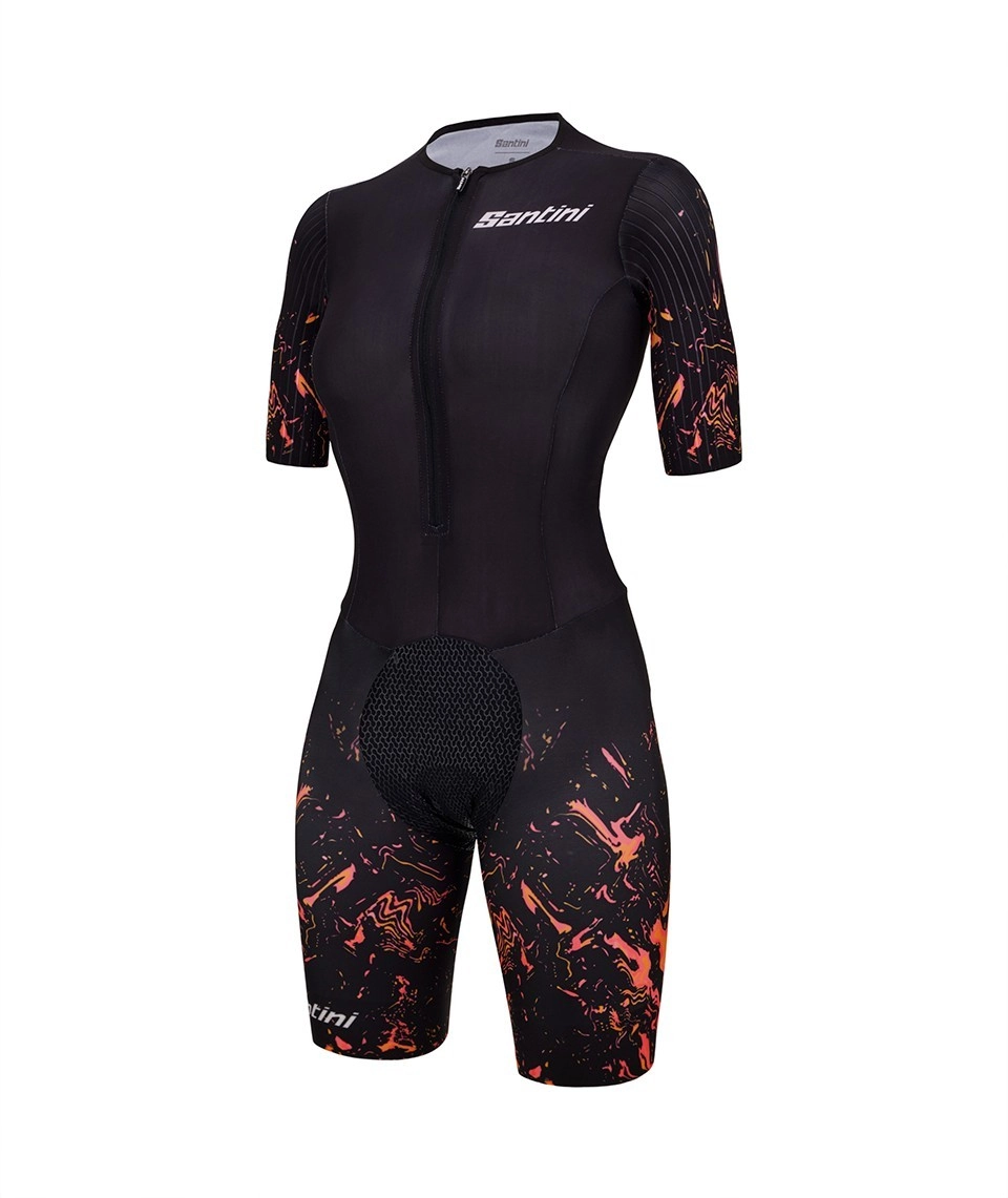 Miniatura 2.0 de Macaquinho Feminino Viper 2.0 Trisuit Laranja Santini