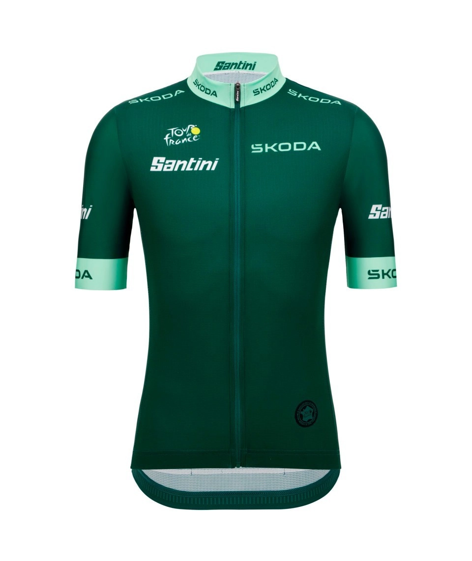 Miniatura 1.0 de Camisa Ciclismo Masculino Leader of the Point Tour de France Verde Santini
