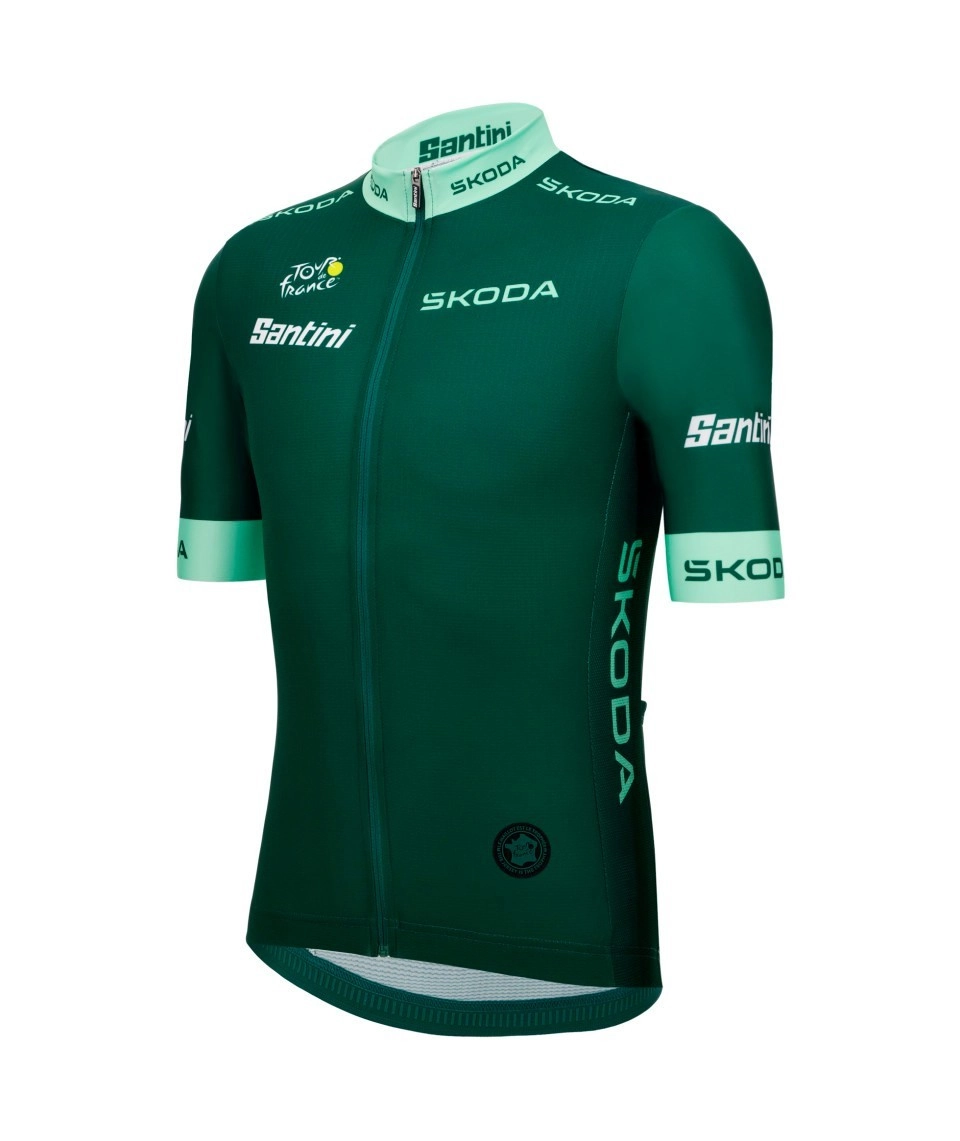 Miniatura 2.0 de Camisa Ciclismo Masculino Leader of the Point Tour de France Verde Santini