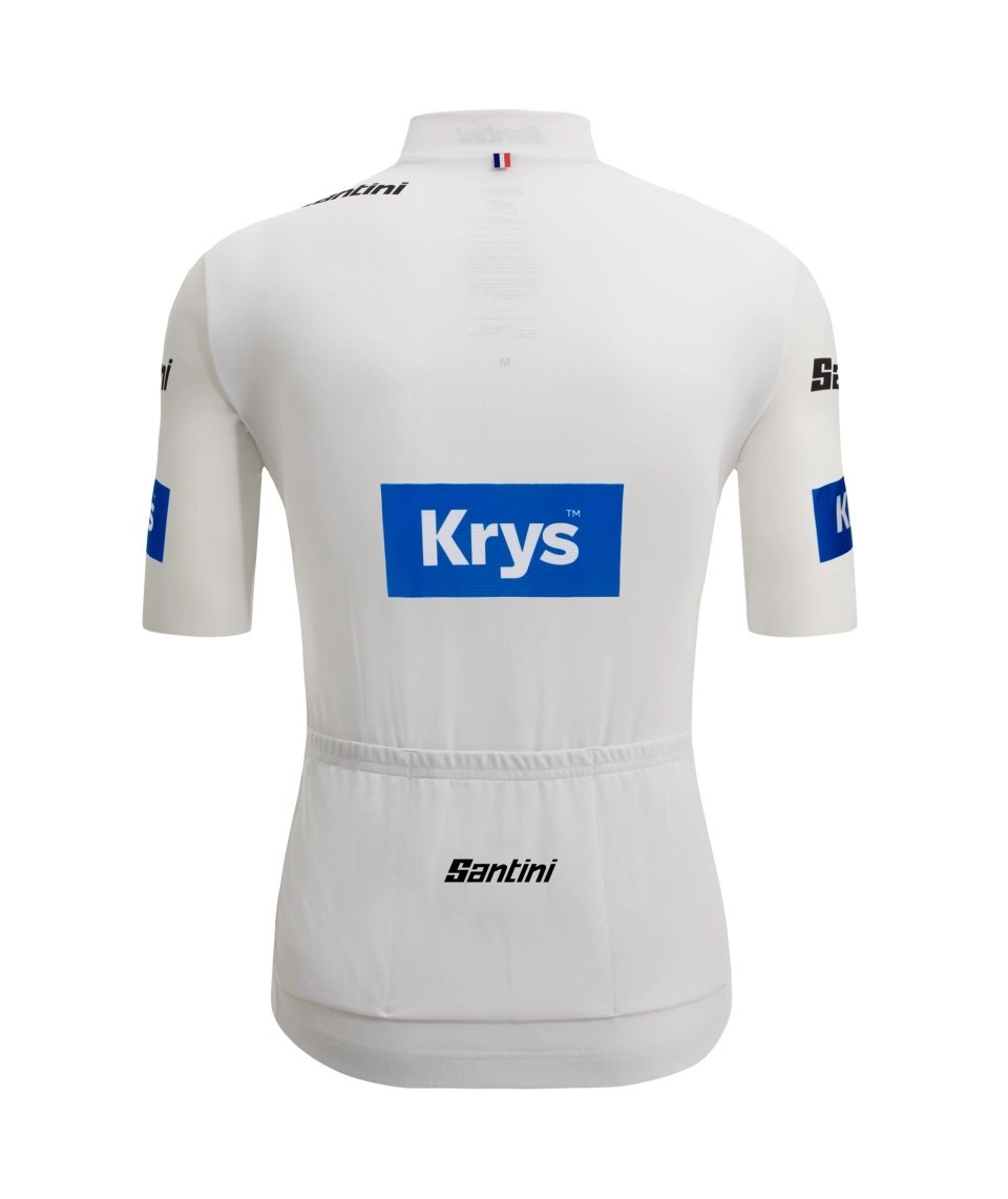 Miniatura 3.0 de Camisa Ciclismo Masculino Best Young Rider Tour de France Branco Santini