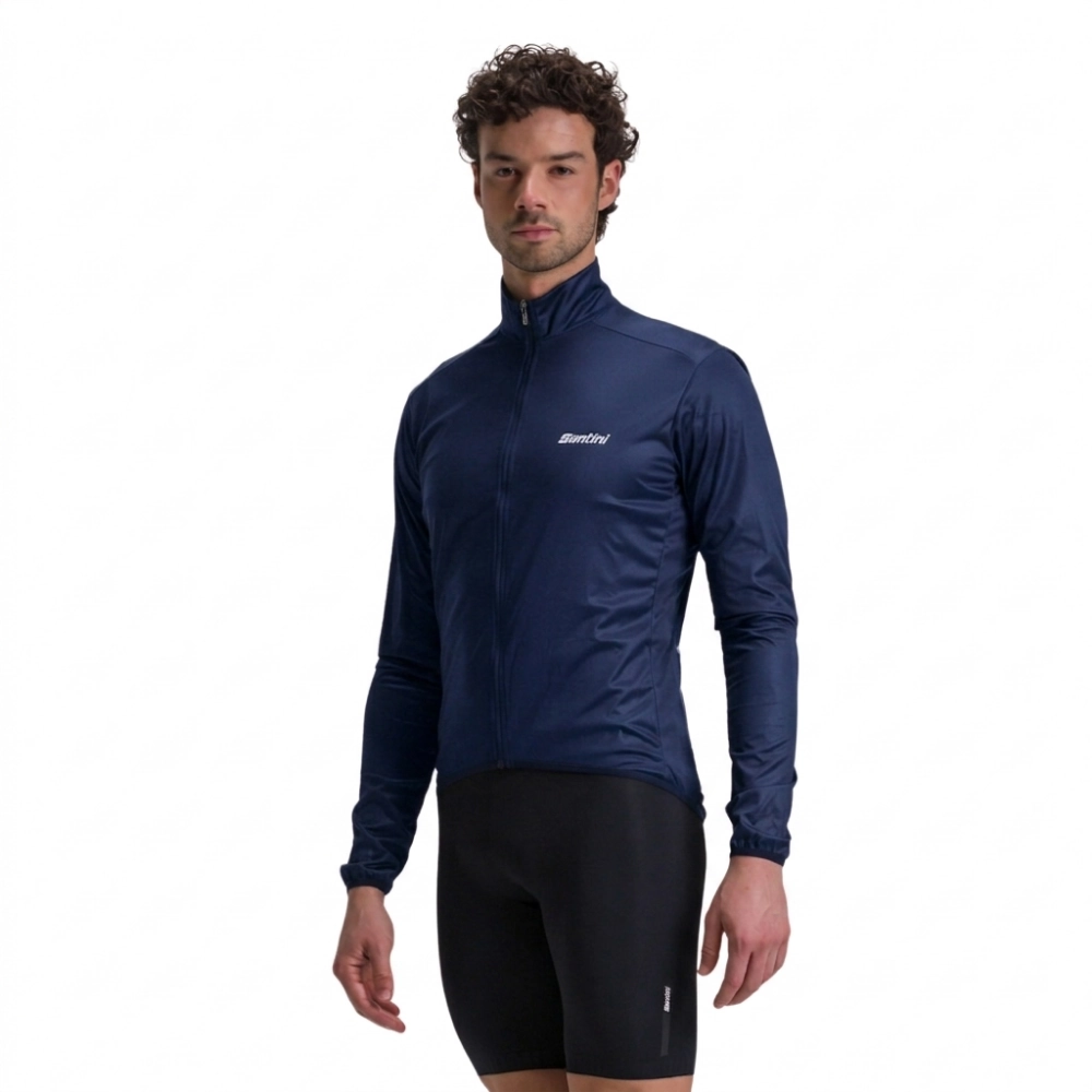 Miniatura 3.0 de Jaqueta Corta Vento Ciclismo Masculino Latam Nebula Azul Marinho Santini