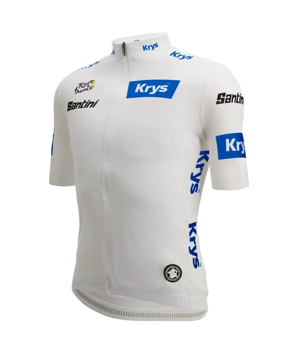 Camisa Ciclismo Masculino Best Young Rider Tour de France Branco Santini Branco